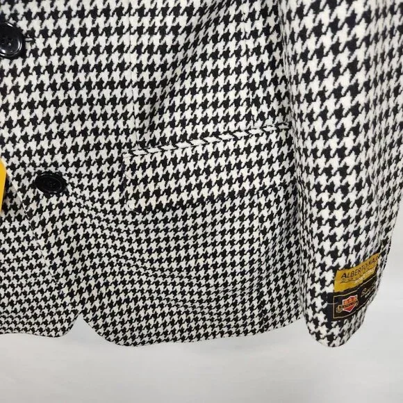 NWT Alberto Nardoni 'Super 150's High Twist Cashmere-2BV Houndstooth' Men's Coat